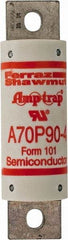 Ferraz Shawmut - 650 VDC, 700 VAC, 90 Amp, Fast-Acting Semiconductor/High Speed Fuse - Bolt-on Mount, 4-3/8" OAL, 100 at AC/DC kA Rating, 31mm Diam - Top Tool & Supply