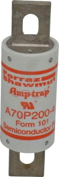 Ferraz Shawmut - 650 VDC, 700 VAC, 200 Amp, Fast-Acting Semiconductor/High Speed Fuse - Bolt-on Mount, 5-3/32" OAL, 100 at AC/DC kA Rating, 1-1/2" Diam - Top Tool & Supply