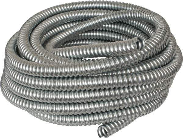 Made in USA - 3/4" Trade Size, 50' Long, Flexible Reduced Wall Flex Conduit - Steel - Top Tool & Supply