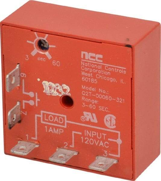 NCC - 5 Pin, Time Delay Relay - 1 at Resistive or Inductive Load Contact Amp, 120 VAC, On Board Trimpot - Top Tool & Supply