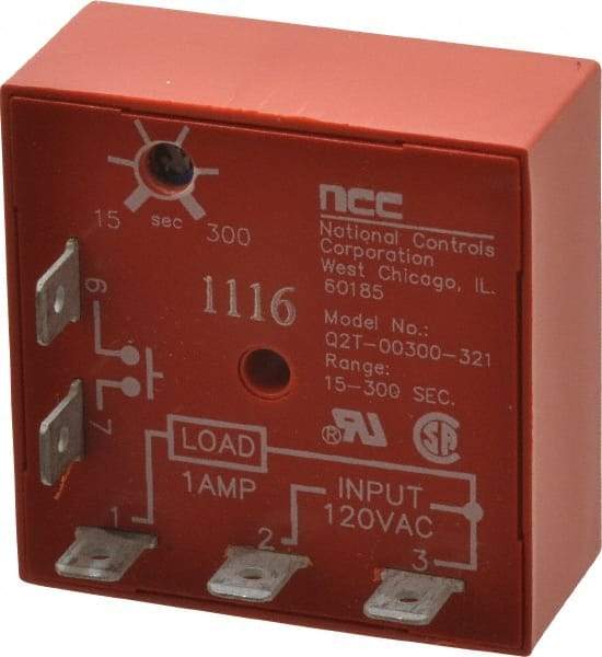 NCC - 5 Pin, Time Delay Relay - 1 at Resistive or Inductive Load Contact Amp, 120 VAC, On Board Trimpot - Top Tool & Supply