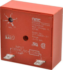 NCC - 2 Pin, Time Delay Relay - 1 at Resistive or Inductive Load Contact Amp, 120 VAC/VDC, On Board Trimpot - Top Tool & Supply