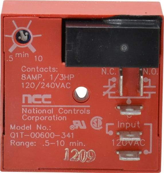 NCC - 5 Pin, SPDT Time Delay Relay - 8 at 250 VAC Resistive Load Contact Amp, 120 VAC, On Board Trimpot - Top Tool & Supply