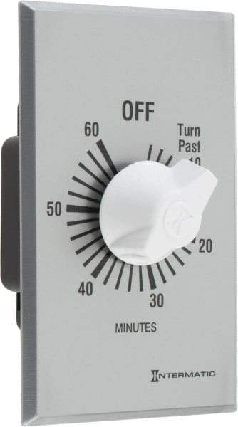 Intermatic - 1 hr Indoor Analog Spring-wound Mechanical Timer - 125 VAC, 50/60 Hz, - Top Tool & Supply