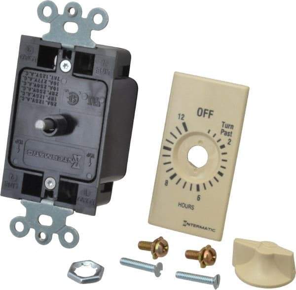 Intermatic - 12 hr Indoor Analog Spring-wound Mechanical Timer - 125 VAC, 50/60 Hz, - Top Tool & Supply