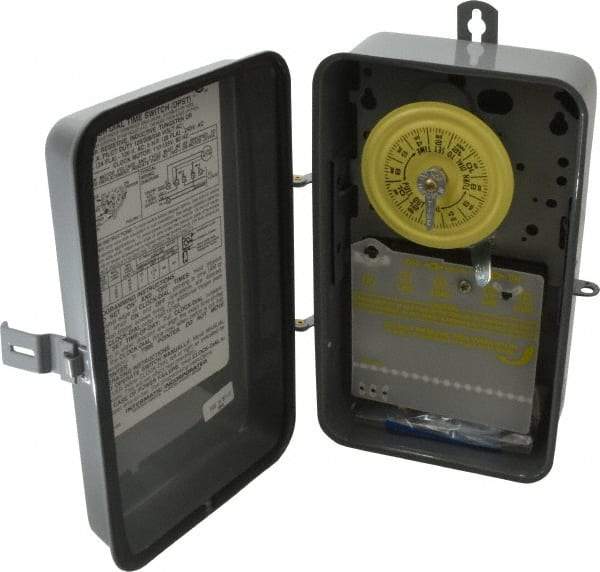 Intermatic - 24 hr Outdoor Analog Electromechanical Timer Switch - 1 to 12 On/Off, 125 VAC, 60 Hz, - Top Tool & Supply