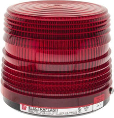 Federal Signal Corp - 12 VDC, 3R NEMA Rated, Strobe Tube, Red, Strobe Light - 80 Flashes per min, 5-1/2 Inch Diameter, 5-1/16 Inch High, IP66 Ingress Rating, Surface Mount - Top Tool & Supply