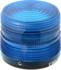 Federal Signal Corp - 24 VDC, 3R NEMA Rated, Strobe Tube, Blue, Strobe Light - 80 Flashes per min, 5-1/2 Inch Diameter, 5-1/16 Inch High, IP66 Ingress Rating, Surface Mount - Top Tool & Supply