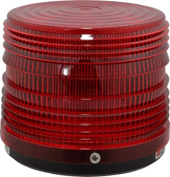 Federal Signal Corp - 120 VAC, 3R NEMA Rated, Strobe Tube, Red, Strobe Light - 80 Flashes per min, 1/2 Inch Pipe, 5-1/2 Inch Diameter, 5-1/4 Inch High, IP66 Ingress Rating, Pipe Mount - Top Tool & Supply