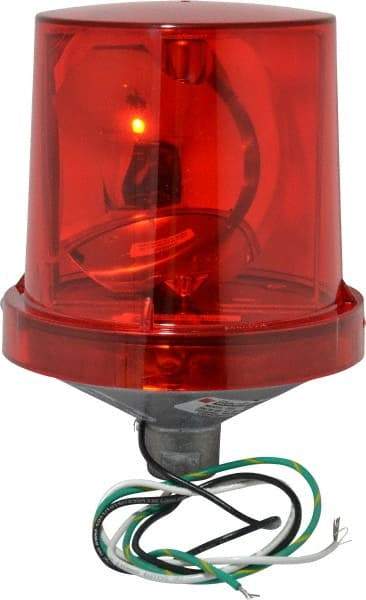 Federal Signal Corp - 4X NEMA Rated, 120 VAC, 0.22 Amp, 25 Watt, Rotating Beacon Incandescent Light - 1/2 Inch Mounted Size x Pipe Mounted, 7-1/4 Inch High, 5-1/2 Inch Diameter, 90 Flashes per min, Includes Lamp - Top Tool & Supply