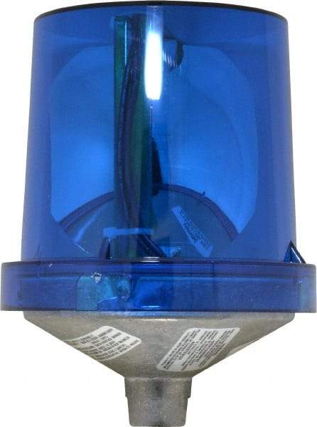 Federal Signal Corp - 4X NEMA Rated, 120 VAC, 0.22 Amp, 25 Watt, Rotating Beacon Incandescent Light - 1/2 Inch Mounted Size x Pipe Mounted, 7-1/4 Inch High, 5-1/2 Inch Diameter, 90 Flashes per min, Includes Lamp - Top Tool & Supply