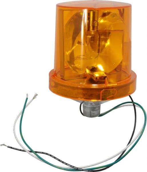 Federal Signal Corp - 4X NEMA Rated, 120 VAC, 0.22 Amp, 25 Watt, Rotating Beacon Incandescent Light - 1/2 Inch Mounted Size x Pipe Mounted, 7-1/4 Inch High, 5-1/2 Inch Diameter, 90 Flashes per min, Includes Lamp - Top Tool & Supply