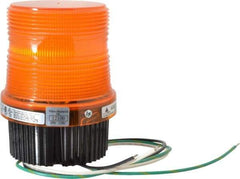 Federal Signal Corp - 120 VAC, 4X NEMA Rated, Strobe Tube, Amber, Single Flash Strobe Light - 90 Flashes per min, 1/2 Inch Pipe, 3-15/16 Inch Diameter, 5-1/4 Inch High, IP66 Ingress Rating, Pipe Mount, Surface Mount - Top Tool & Supply