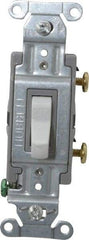 Hubbell Wiring Device-Kellems - 1 Pole, 120 to 277 VAC, 20 Amp, Commercial Grade, Toggle, Wall and Dimmer Light Switch - 4-1/16 Inch High - Top Tool & Supply