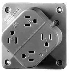 Hubbell Wiring Device-Kellems - Brown Adapter Plate - For Use With 1-and 2-Gang Device Boxes - Top Tool & Supply