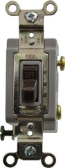 Hubbell Wiring Device-Kellems - 1 Pole, 120 to 277 VAC, 15 Amp, Industrial Grade Toggle, Wall and Dimmer Light Switch - 1-5/16 Inch Wide x 4-1/16 Inch High - Top Tool & Supply