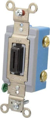 Hubbell Wiring Device-Kellems - 1 Pole, 120 to 277 VAC, 15 Amp, Industrial Grade, Key Lock, Wall and Dimmer Light Switch - 1-5/16 Inch Wide x 4-1/16 Inch High - Top Tool & Supply