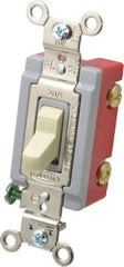 Hubbell Wiring Device-Kellems - 1 Pole, 120 to 277 VAC, 20 Amp, Industrial Grade, Toggle, Wall and Dimmer Light Switch - 1-5/16 Inch Wide x 4-1/16 Inch High - Top Tool & Supply