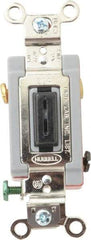 Hubbell Wiring Device-Kellems - 3 Pole, 120 to 277 VAC, 20 Amp, Industrial Grade, Key Lock, Wall and Dimmer Light Switch - 1-5/16 Inch Wide x 4-1/16 Inch High - Top Tool & Supply