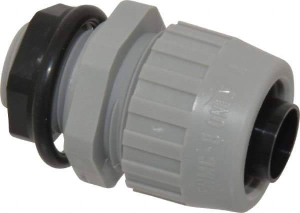 Hubbell Wiring Device-Kellems - 1/2" Trade, Thermoplastic Push In Straight Liquidtight Conduit Connector - Noninsulated - Top Tool & Supply