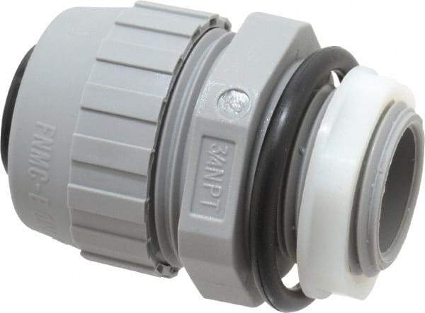 Hubbell Wiring Device-Kellems - 3/4" Trade, Thermoplastic Push In Straight Liquidtight Conduit Connector - Noninsulated - Top Tool & Supply