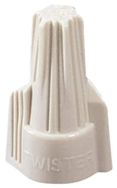 Ideal - 3, 22 to 3, 10 AWG, 600 Volt, Flame Retardant, Wing Twist on Wire Connector - Tan, 221°F - Top Tool & Supply