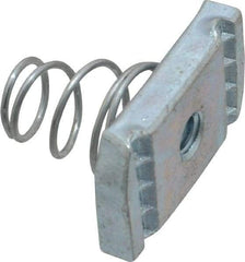 Thomas & Betts - Steel Short Spring Strut Nut - 1/4" Bolt, Used with Thomas & Betts Channel Type B Only - Top Tool & Supply