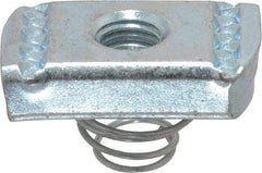 Thomas & Betts - Steel Short Spring Strut Nut - 3/8" Bolt, Used with Thomas & Betts Channel Type B Only - Top Tool & Supply