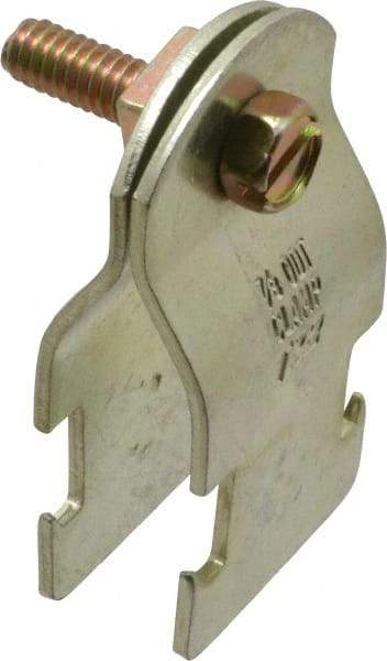 Thomas & Betts - 7/8" Pipe, 16 Gauge" Pipe or Tube Clamp - Gold Galvanized, 650 Lb Capacity - Top Tool & Supply