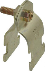 Thomas & Betts - 1" Pipe, 14 Gauge" Pipe or Tube Clamp - Gold Galvanized, 1,000 Lb Capacity - Top Tool & Supply