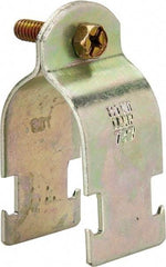 Thomas & Betts - 1-3/8" Pipe, 14 Gauge" Pipe or Tube Clamp - Gold Galvanized, 1,000 Lb Capacity - Top Tool & Supply