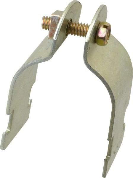 Thomas & Betts - 1-1/2" Pipe, 14 Gauge" Pipe or Tube Clamp - Gold Galvanized, 1,000 Lb Capacity - Top Tool & Supply