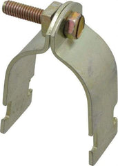 Thomas & Betts - 1-1/2" Pipe, 12 Gauge" Pipe or Conduit Clamp - Gold Galvanized, Rigid & IMC Conduit - Top Tool & Supply