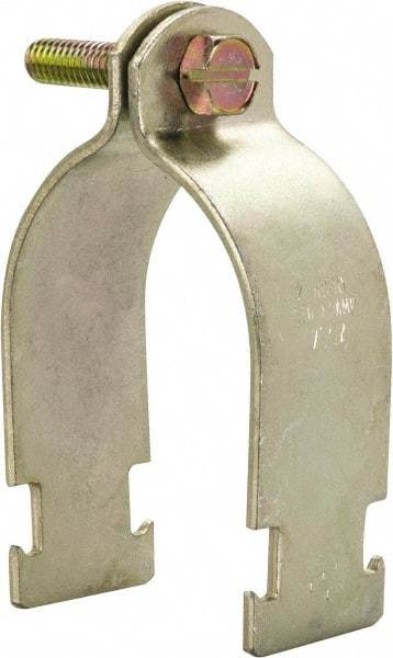 Thomas & Betts - 2" Pipe, 12 Gauge" Pipe or Conduit Clamp - Gold Galvanized, Rigid & IMC Conduit - Top Tool & Supply