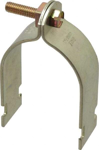 Thomas & Betts - 2-1/2" Pipe, 12 Gauge" Pipe or Conduit Clamp - Gold Galvanized, Rigid & IMC Conduit - Top Tool & Supply