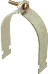 Thomas & Betts - 3-1/2" Pipe, 1/8 Gauge" Pipe or Conduit Clamp - Gold Galvanized, Rigid & IMC Conduit - Top Tool & Supply