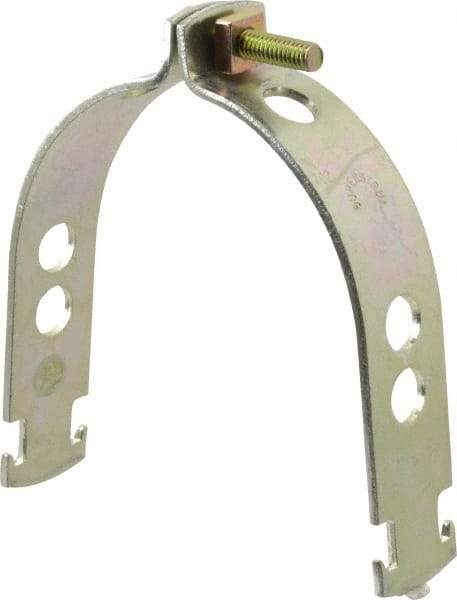 Thomas & Betts - 4" Pipe, 1/8 Gauge" Pipe or Conduit Clamp - Gold Galvanized, Rigid & IMC Conduit - Top Tool & Supply