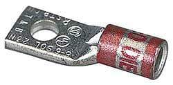 Thomas & Betts - 300 kcmil Wire Noninsulated Compression Connection Square Ring Terminal - 5/8" Stud, 3.03" OAL x 1-1/4" Wide, Tin Plated Copper Contact - Top Tool & Supply