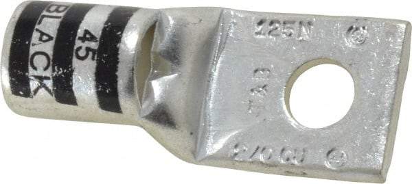 Thomas & Betts - 2/0 AWG Noninsulated Compression Connection Square Ring Terminal - 5/16" Stud, 1.88" OAL x 0.83" Wide, Tin Plated Copper Contact - Top Tool & Supply