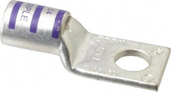 Thomas & Betts - 4/0 AWG Noninsulated Compression Connection Square Ring Terminal - 1/2" Stud, 2-1/2" OAL x 1.03" Wide, Tin Plated Copper Contact - Top Tool & Supply