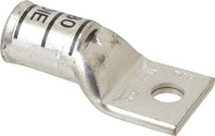 Thomas & Betts - 400 kcmil Wire Noninsulated Compression Connection Square Ring Terminal - 1/2" Stud, 3.31" OAL x 1.61" Wide, Tin Plated Copper Contact - Top Tool & Supply