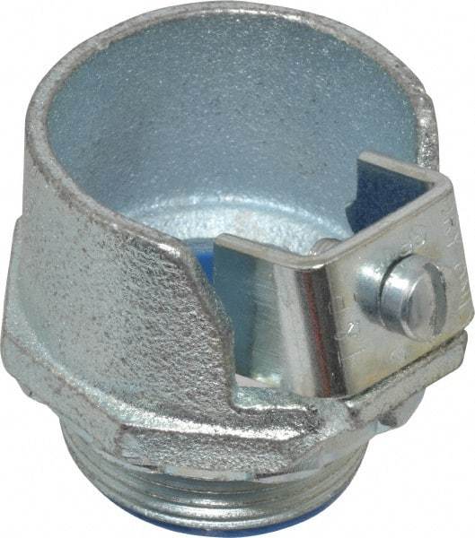 Thomas & Betts - 1-1/4" Trade, Malleable Iron Set Screw Straight FMC Conduit Connector - Insulated - Top Tool & Supply