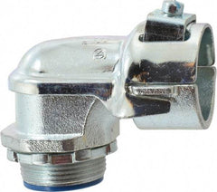 Thomas & Betts - 1-1/4" Trade, Malleable Iron Set Screw Angled FMC Conduit Connector - Insulated - Top Tool & Supply