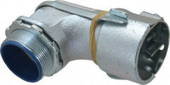 Thomas & Betts - 2" Trade, Malleable Iron Set Screw Angled FMC Conduit Connector - Insulated - Top Tool & Supply