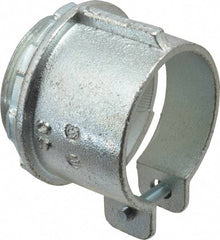 Thomas & Betts - 2" Trade, Malleable Iron Squeeze Clamp Straight FMC Conduit Connector - Noninsulated - Top Tool & Supply