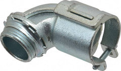 Thomas & Betts - 1" Trade, Malleable Iron Squeeze Clamp 90° FMC Conduit Connector - Noninsulated - Top Tool & Supply