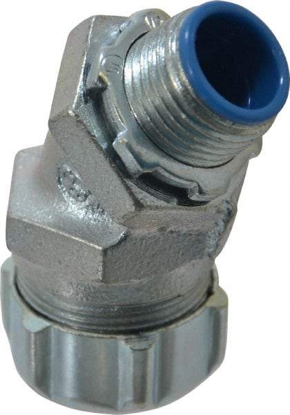 Thomas & Betts - 1/2" Trade, Malleable Iron Threaded Angled Liquidtight Conduit Connector - Insulated - Top Tool & Supply