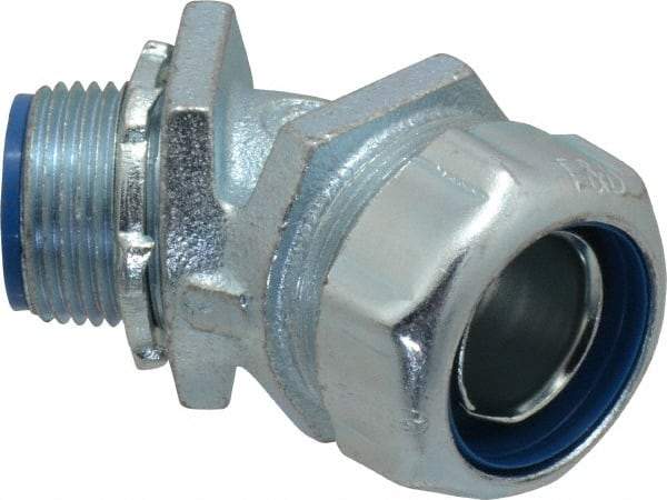 Thomas & Betts - 3/4" Trade, Malleable Iron Threaded Angled Liquidtight Conduit Connector - Insulated - Top Tool & Supply