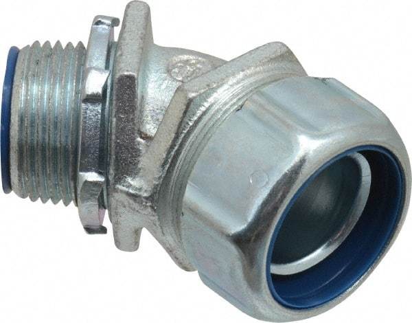 Thomas & Betts - 1" Trade, Malleable Iron Threaded Angled Liquidtight Conduit Connector - Insulated - Top Tool & Supply