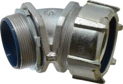 Thomas & Betts - 2" Trade, Malleable Iron Threaded Angled Liquidtight Conduit Connector - Insulated - Top Tool & Supply